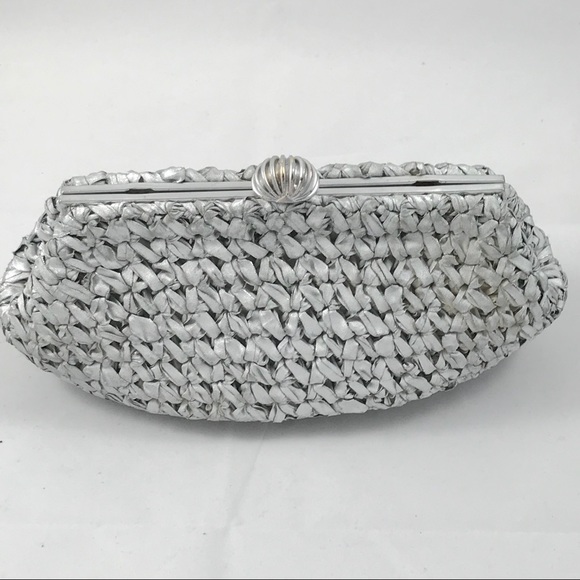MM Morris Markowitz VTG Silver Clutch - Picture 8 of 8